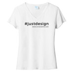 Ladies Just Design White Shirt