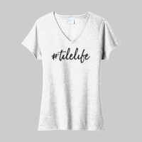 Ladies Fan Favorite ™ Blend V Neck Tee #TileLife